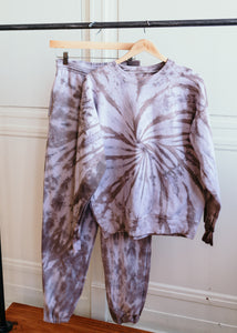 mocha swirl-dyed sweatpants