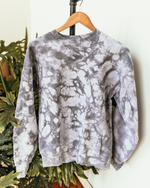 Load image into Gallery viewer, moody grey ice-dyed sweatshirt
