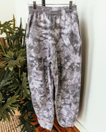 Load image into Gallery viewer, moody grey ice-dyed sweatpants
