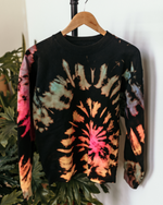 Load image into Gallery viewer, dark rainbow reverse-dyed sweatshirt
