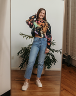 Load image into Gallery viewer, dark rainbow reverse-dyed cropped sweatshirt
