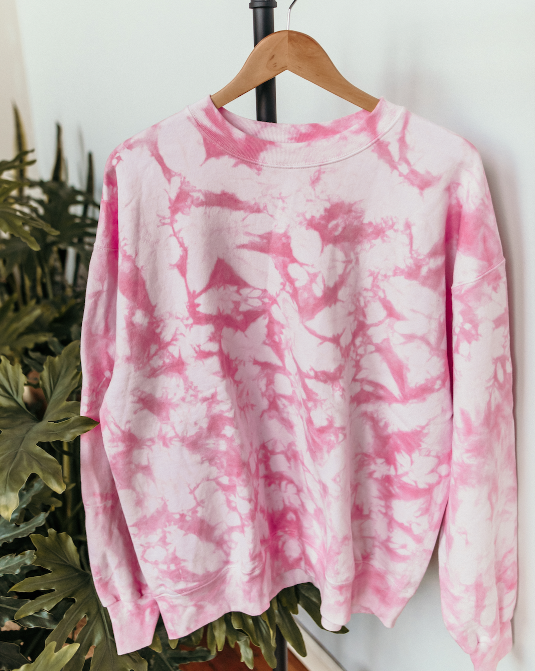 pink sugar ice-dyed sweatshirt