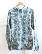 Load image into Gallery viewer, forest green ice-dyed hoodie
