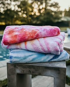 hand-dyed beach towel