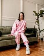 Load image into Gallery viewer, pink sugar ice-dyed sweatpants
