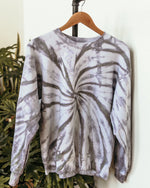 Load image into Gallery viewer, moody grey swirl-dyed sweatshirt
