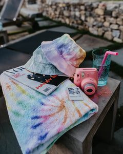 hand-dyed beach towel