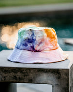 Load image into Gallery viewer, pastel rainbow ice-dyed bucket hat
