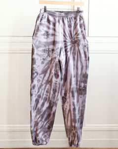 mocha swirl-dyed sweatpants