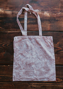 ice-dyed cotton tote bag