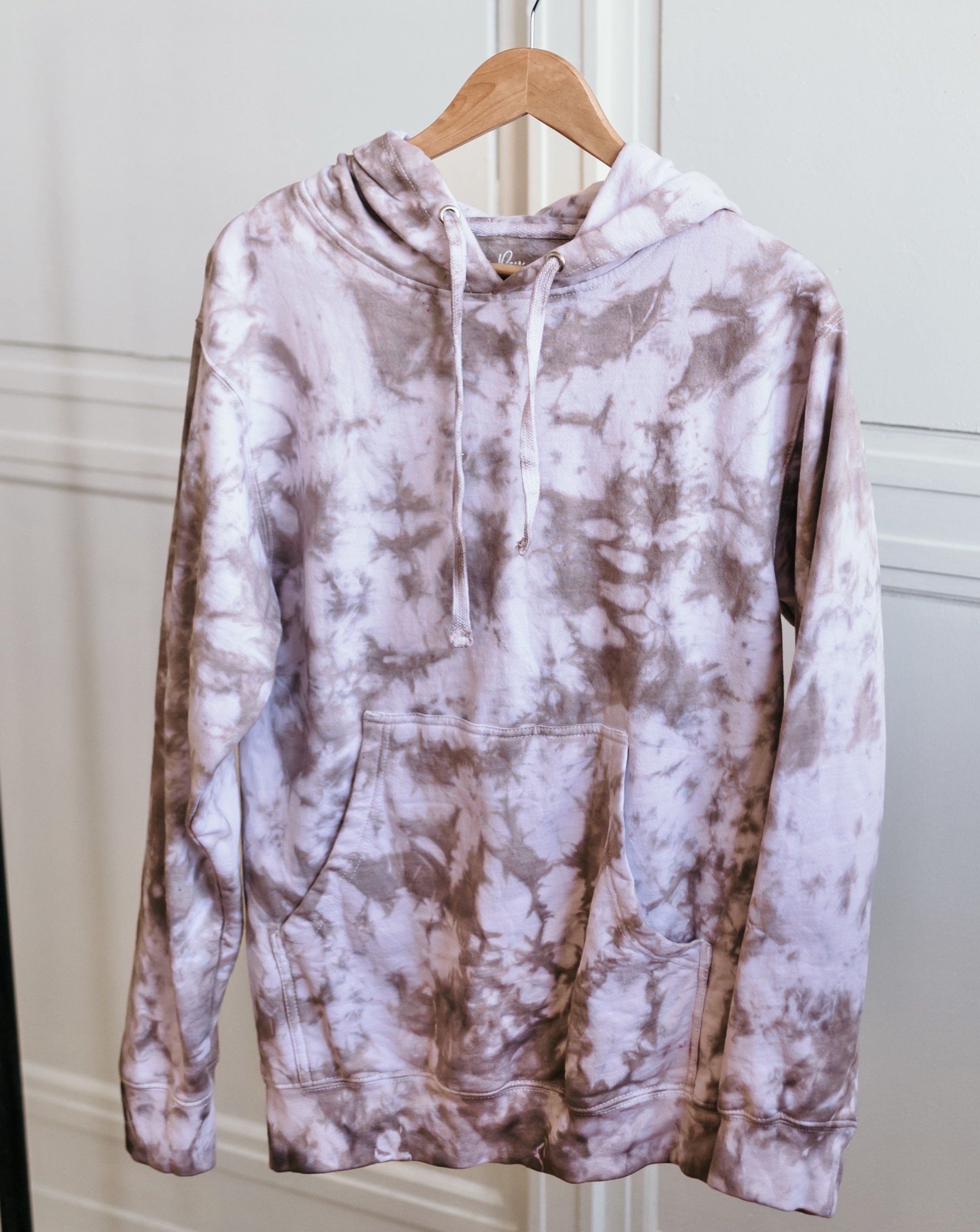 mocha ice-dyed hoodie