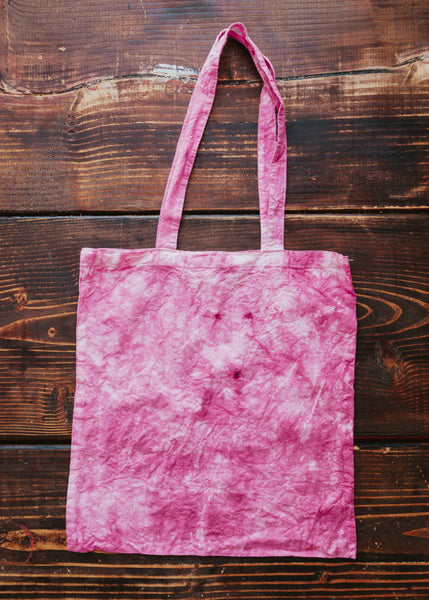 Blue Autumn Sky Tie-Dyed Cotton Tote Bag