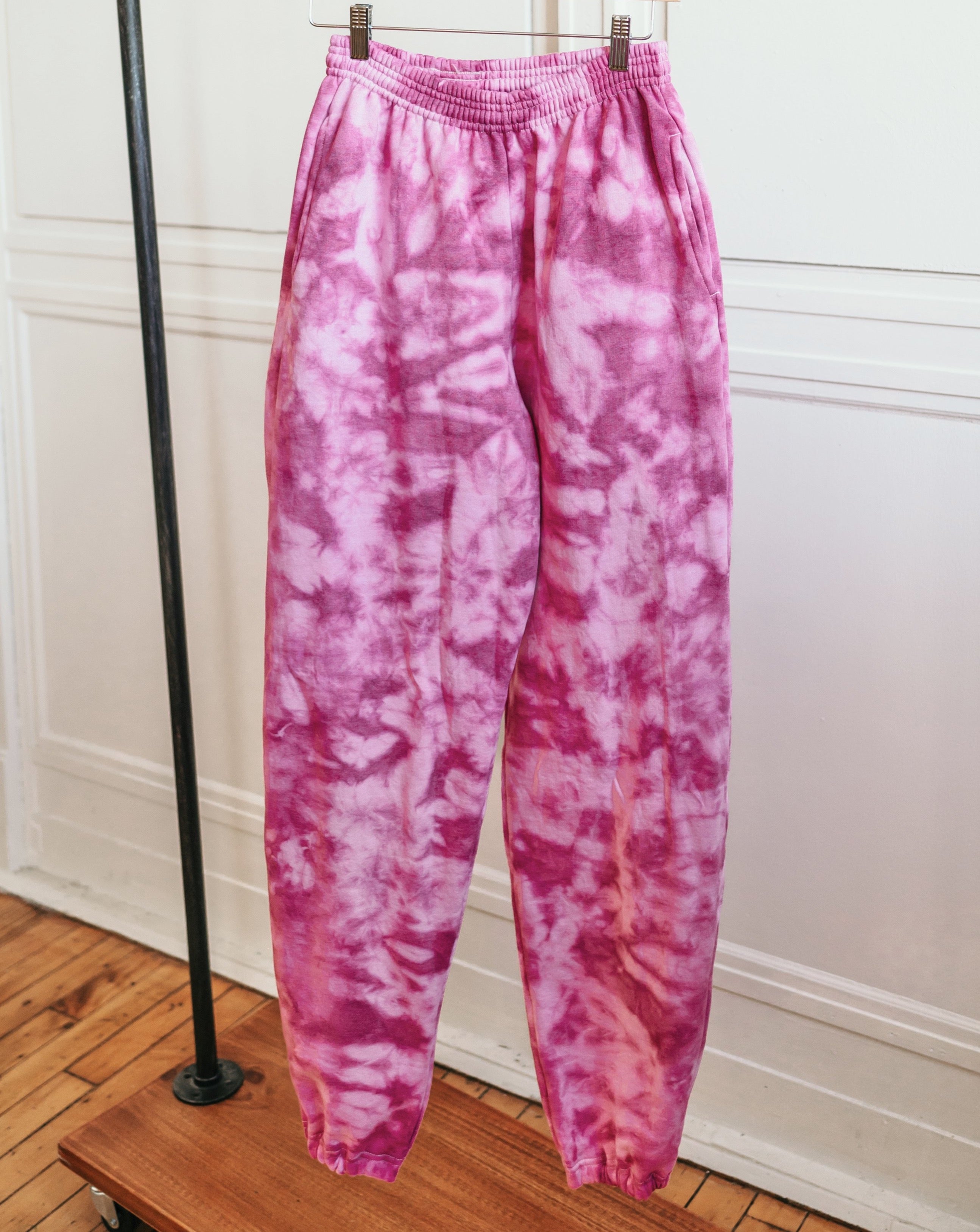 mulberry ice-dyed sweatpants